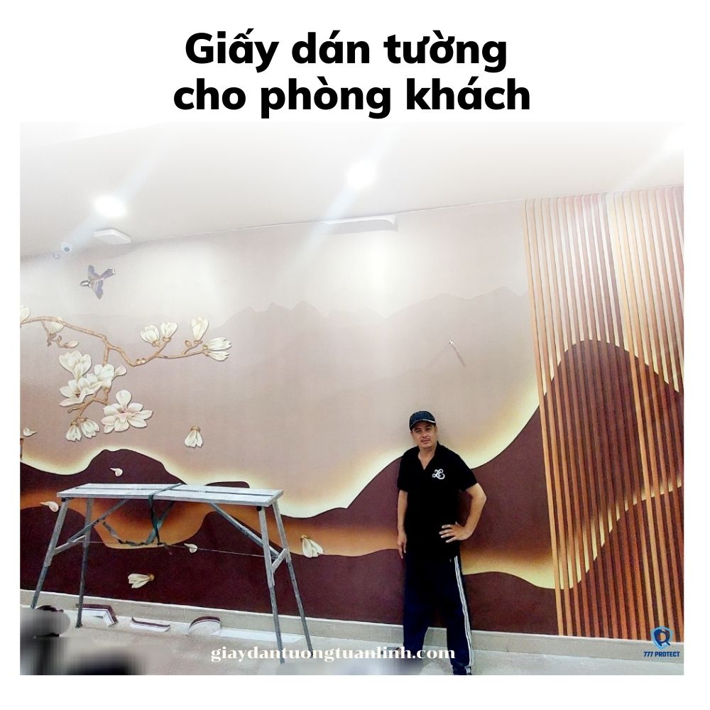 giấy dán tường cho phòng khách