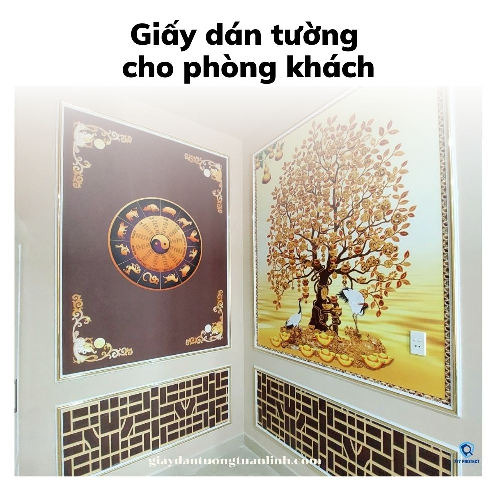 giấy dán tường cho phòng khách