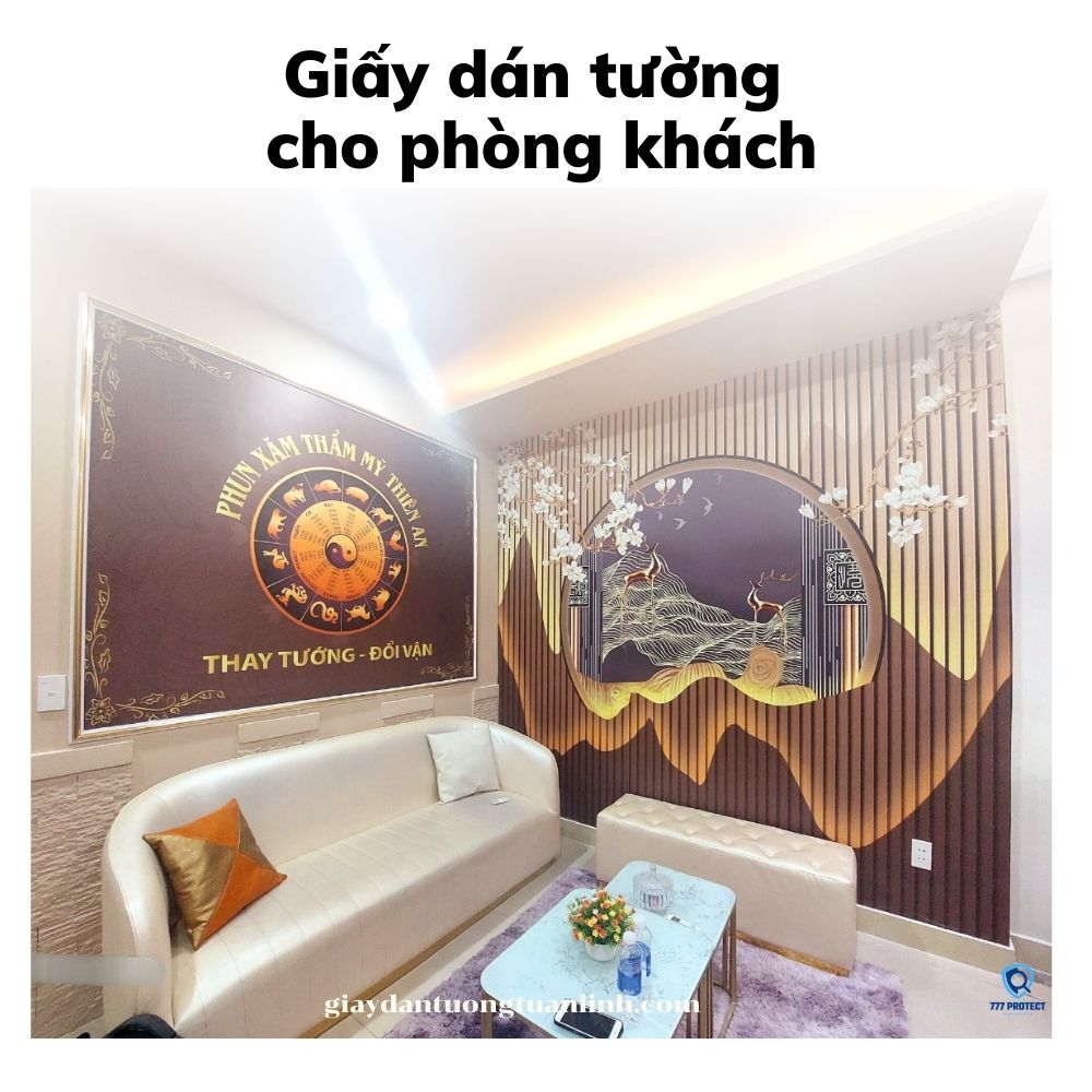 giấy dán tường cho phòng khách