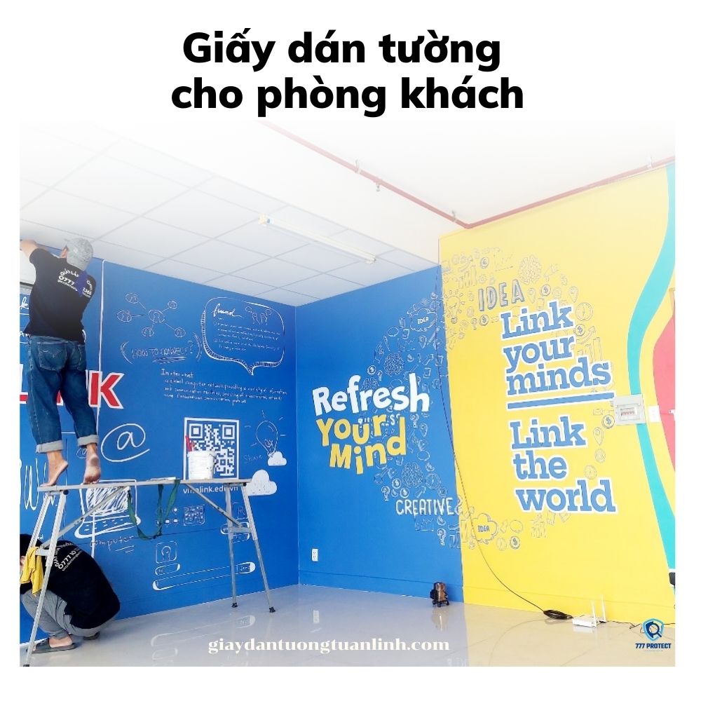 giấy dán tường cho phòng khách